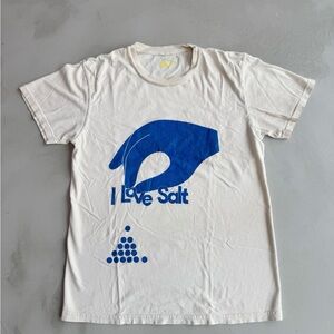 Original Molly Baz I love Salt t-shirt off White & Royal Blue